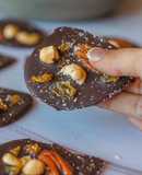 Snack de chocolate y frutos secos