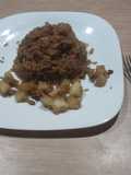 Arroz con manzana y nueces