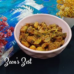 A picture of Mushroom and Brussel sprouts Fry.