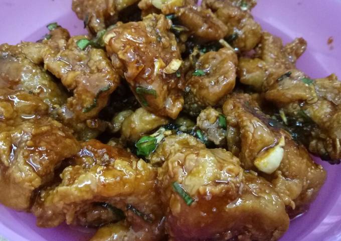 Honey butter chicken (Ayam mentega madu)