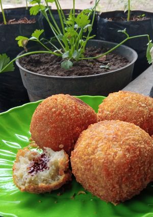 Foto resep Bola2 ubi coklat