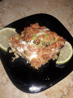 صورة لوصفة غراتان شاورما بالبيض