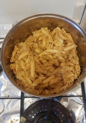 Paprikàs krumplis penne tésztából recept fotója