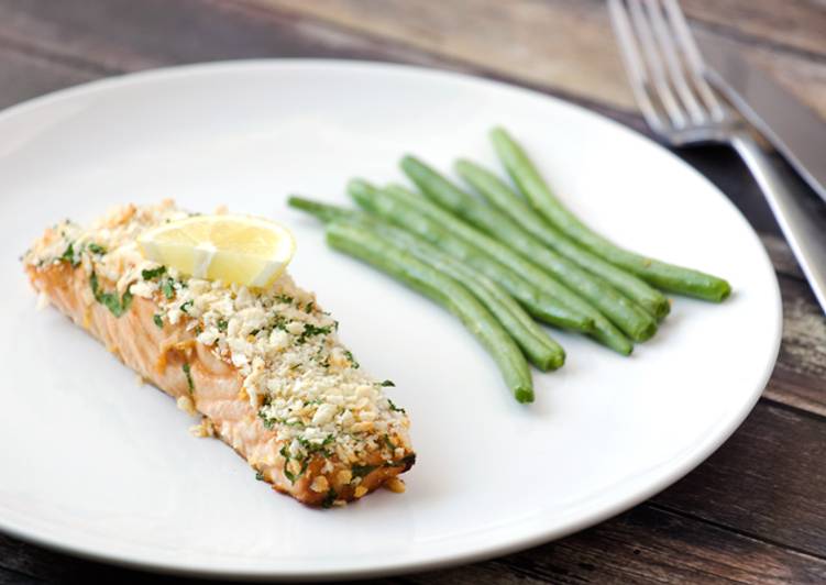 Panko-Crusted Honey Mustard Salmon