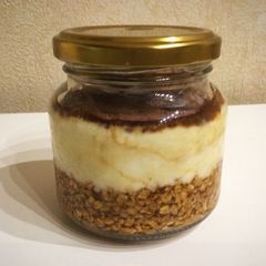A picture of Overnight oats : Tiramisu flavored.