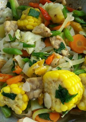 Foto resep Capcay Sayur + jagung dan tempe