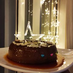 A picture of Chocolate caramel pudding.