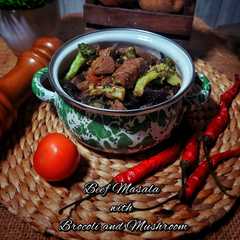 Beef Curry Masala with Brocoli and Mushroom-レシピのメイン写真