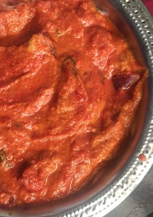 A picture of Beet root gravy.