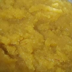 A picture of Suji Kesar Halwa.
