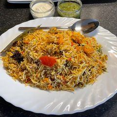 A picture of PRAWN BIRYANI: (one pot prawn Biryani).