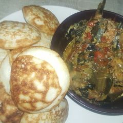 A picture of Masa with catfish pepper soup.