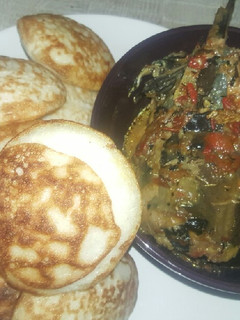 A picture of Masa with catfish pepper soup.