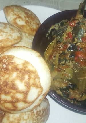 A picture of Masa with catfish pepper soup.