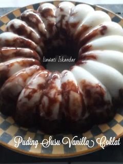 Foto resep Puding Susu Vanila Coklat