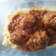 Albondigones en salsa con polenta =)