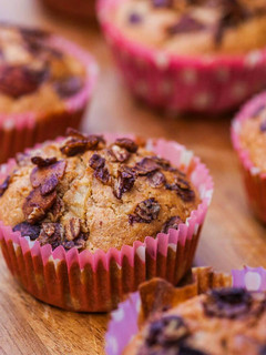 A picture of Pear-Granola Muffins.