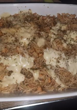 A picture of Chicken cheese spaghetti.