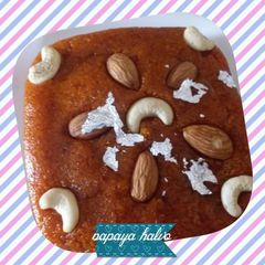 Ripe papaya halwa A picture of Ripe papaya halwa.
