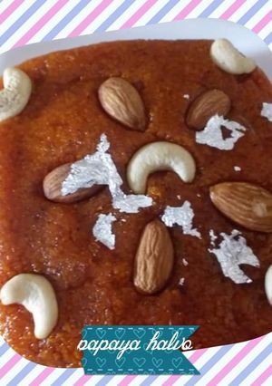A picture of Ripe papaya halwa.