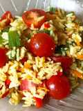 Arroz colorido. Vegetales + curry