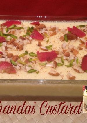 A picture of Thandai Custard.