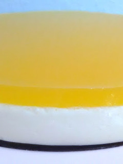 Una foto de Tarta de mousse de naranja (sin horno)