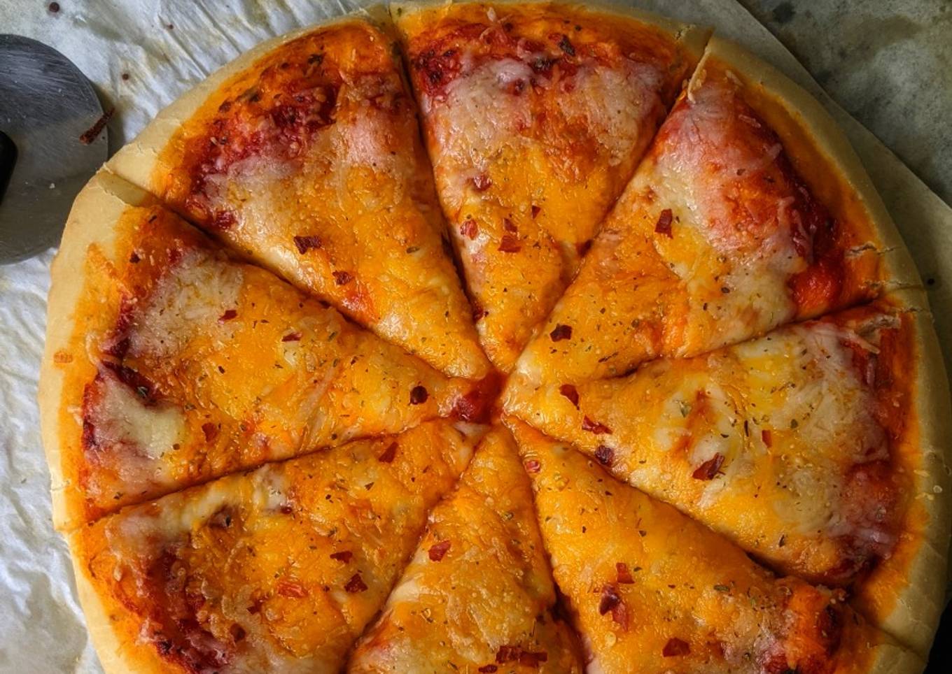 Homemade Extra Cheese Pizza