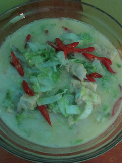 Foto resep Sawi putih tempe masak santan
