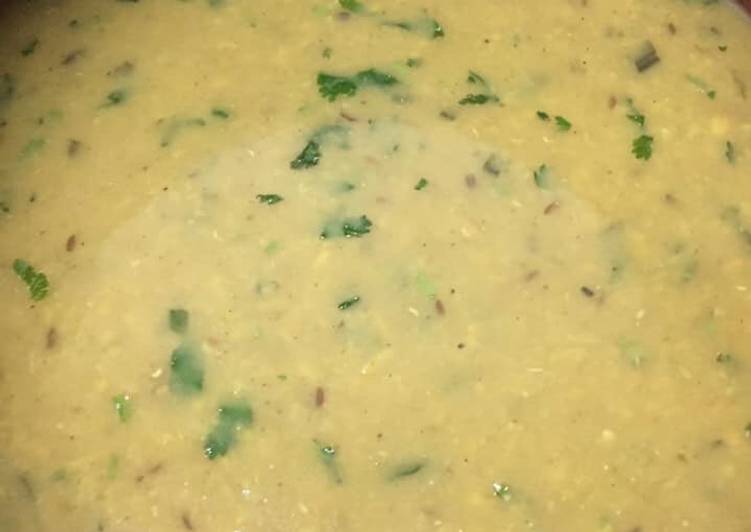 Mong masoor ki dal with rice/paratha