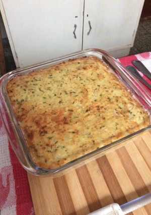 Una foto de Budín de coliflor