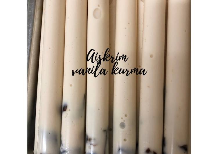 Langkah Mudah Buat Aiskrim vanila kurma yang Sedap