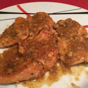Pechuga de pavo en salsa de almendra