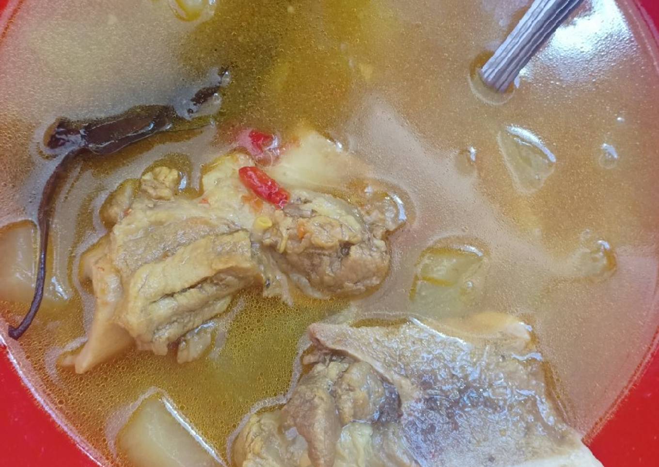 Labu Jepang Santan Cair mix Tulang Babi