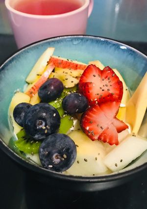 早餐希臘蜂蜜奇阿籽優格 的食譜成品照片