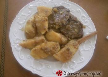 Easiest Way to Recipe Delicious Roasted silverside veal with cinnamon potatoes