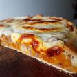 Tarta de calabaza y cebollas coloradas