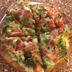 A picture of Garden fresh Pita Pizza.