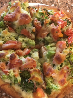 A picture of Garden fresh Pita Pizza.