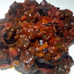 A picture of Sheep meat wet fry #authormarathon.