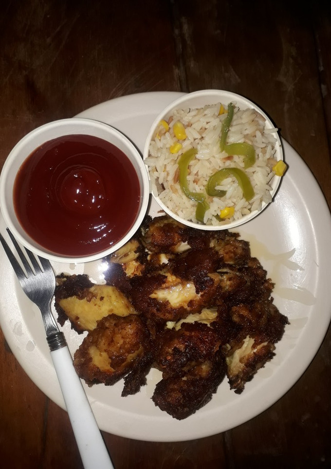 Una foto de Trocitos ranchero con arroz criollo 🇸🇻