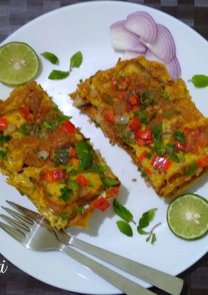 A picture of Bread omlette sandwich.