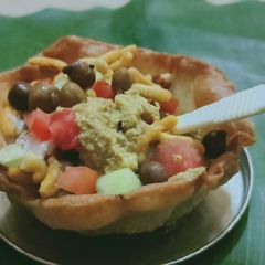 A picture of Jain katori chaat.