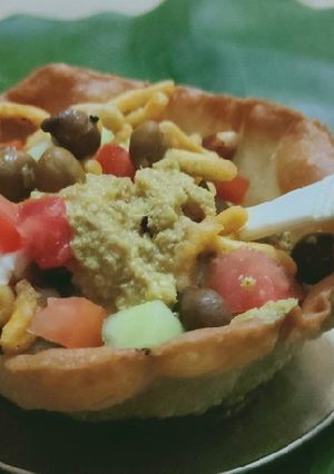 A picture of Jain katori chaat.