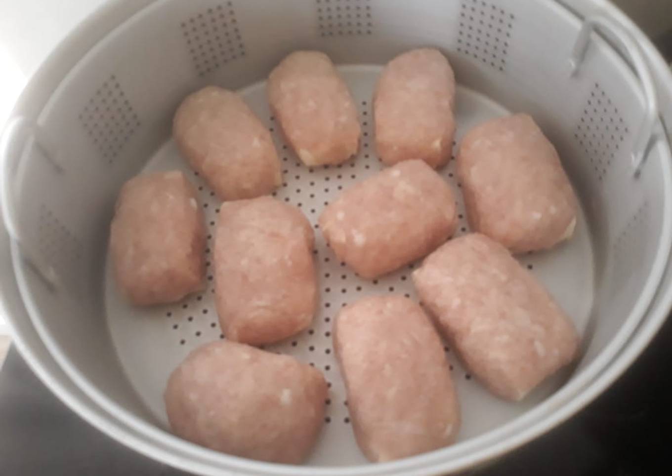 Daging isi tahu putih kukus