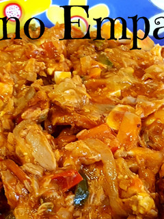 Una foto de Relleno para una empanada casera, os enseño como preparar la masa también