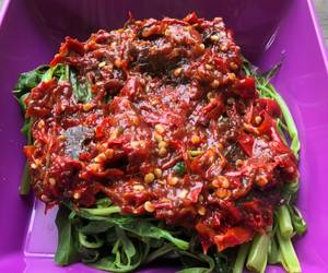 Resep mudah Rujak Kangkung Mantul Banget