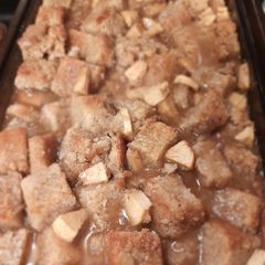 A picture of Caramel Applie Pie Bread Pudding.