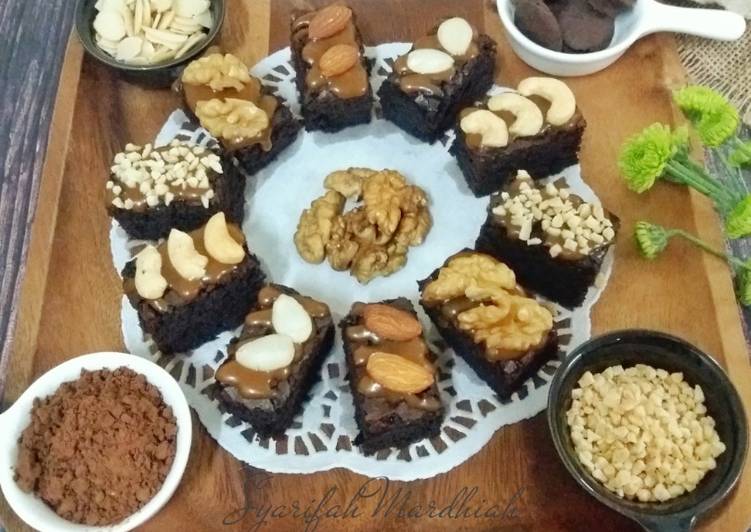 Nutty Brownies With Salted Caramel  #SyedMunawwar