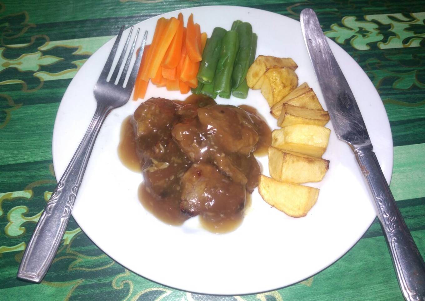 11. Beef Steak Teflon ala rumahan. 🐄